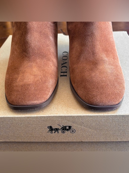 Coach suede wedge booties. - Picture 6 of 14